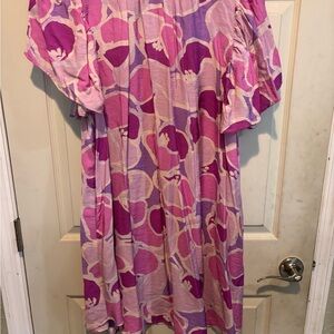 Pink and Purple Floral Dress